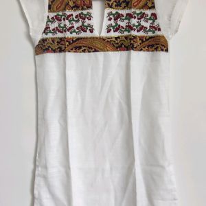 Soch White & Red Kurta