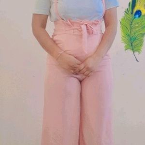 Pink Cute Dungaree For Women