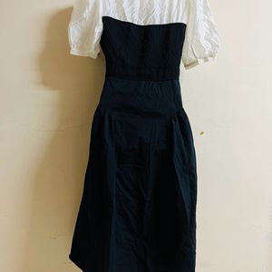 Korean Black Flared One Piece