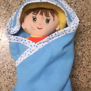 Set Of 2 Soft Hooded Blanket Wrapper For Baby