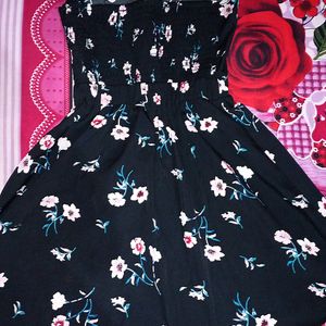 Stylo Bug Floral Printed Halter Neck A-line Dress