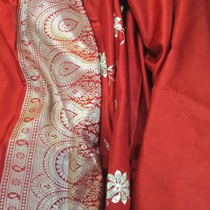 Silk Saree_red Colour_wedding Wear