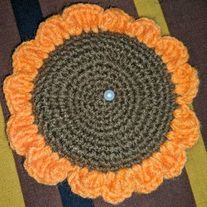 Crochet Handmade Sunflower Coin Purse