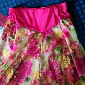 Rose Pink Ethnic Skirt