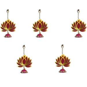 Pack of 5 Lotus Jhumki Hangings