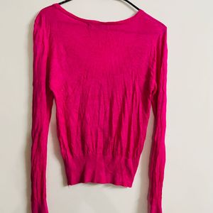 Zara Pink Knitted Cardigan Top