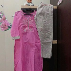 Kurta And Palazzo Set With Dupatta