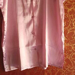 Pink Satin Night Dress