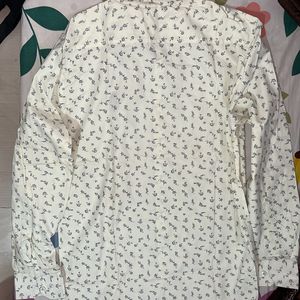 Cream Printed Casual Shirt…..