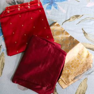 Banarasi Silk Dress Material With Dupattas