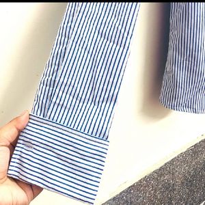 Stripped Blue Cotton Shirt