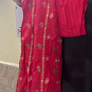 Red Pant Suit Without Dupatta