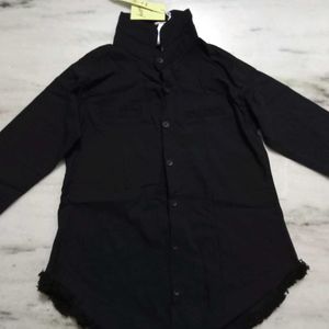 A Black Shirt With Good Or Excellent Quality.