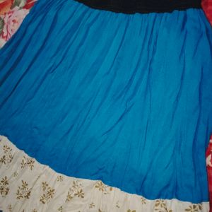 Blue,White, Black Skirt