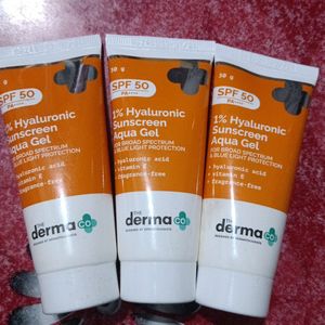 Combo Of 3 The Derma Co 1% Hyaluronic Sunscreen