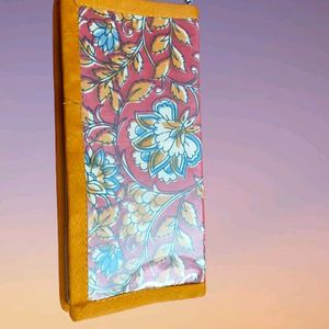 Brand New Kalamkari Wallet For Women With Zip Lock