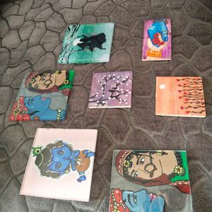 7 Piece Home Decor Glass Painting