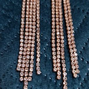 American Diamond Rose Gold Earrings