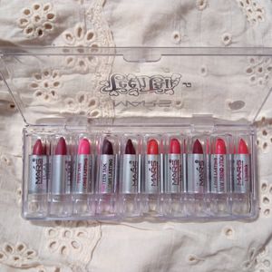 Mars Shade Mini Lipstick, Creme Finish, 10 Pieces.