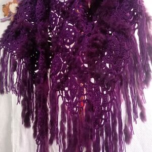 Purple Handloom Scarf