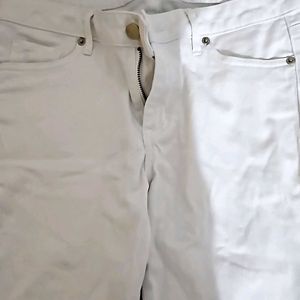 White Denim Jeans From Bench