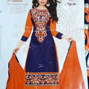 Ayesha Cotton Dress Material Catalogue Piece