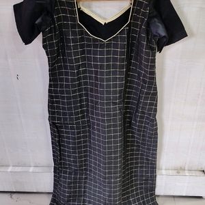 Black Check Kurti