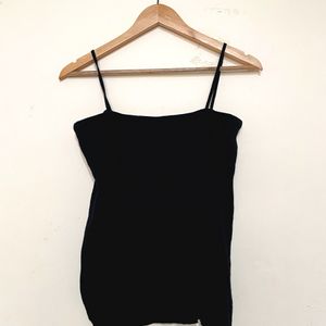 Black Ribbed Tank Top