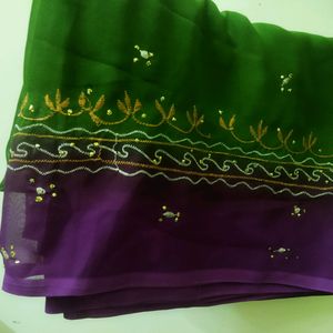 Green Colour Saree💚💚