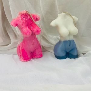 Set Of 2 Torso Candle