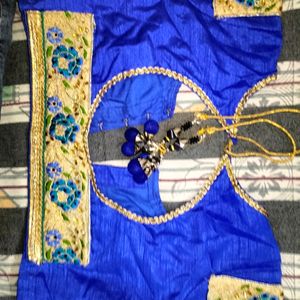 Blue And Cream Saree !