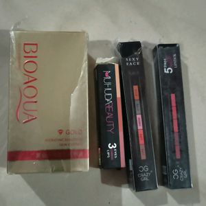 Serum,Lipstick, Eyeshadow, Blush (5 In 1)