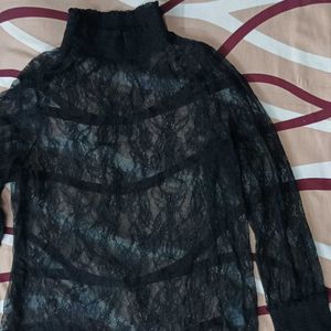 Black Net Top