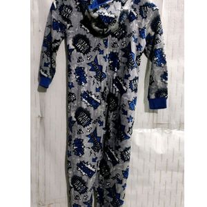 Soft Hoodie Jumpsuit For Boy's