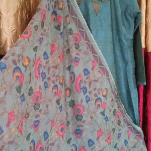 Hand Embroidery Kurta And Dupatta