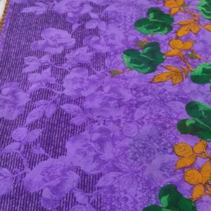 Purple Daily Use Saree New Piece