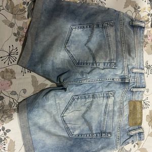 Men Denim Shorts Waist 32 Length 15.5