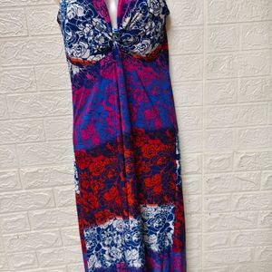 Elegant V-Neck Bodycon Maxi Dress