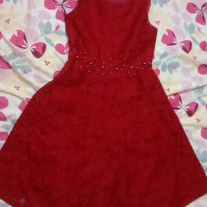 Dark red birthday dress