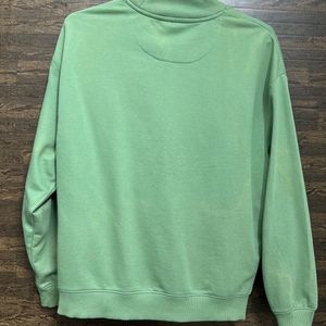 Women Green Solid Sweatshirt