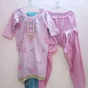 Pink Embroidery Salwar Suit