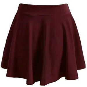 Women Mini Skirt Maroon