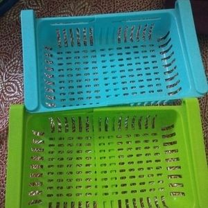 Set Of 2 Expandable Storage Undershelf Baskets