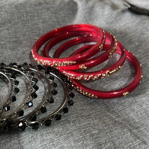 Set Of 4(2 Varieties 8 Bangles)