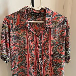 Paisley Printed Silk Shirt