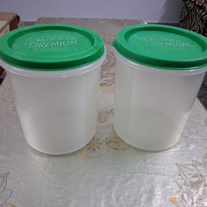 2 Large Plastic Containers