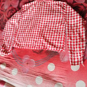 Check Red And White Colour Crop Shirt