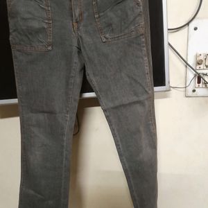 Grey Staight Fit Denim