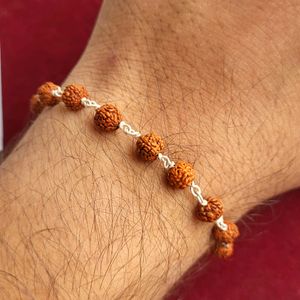 Silver Rudraksh Trendy Rakhi / Bracelet