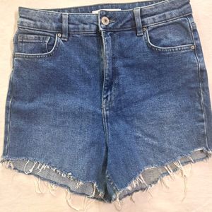 High-Waisted Denim Shorts